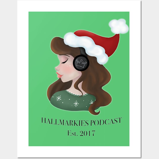 Hallmarkies Podcast Santa Girl Tee Wall Art by Hallmarkies Podcast Store